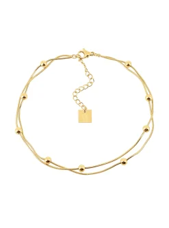 Chaîne de cheville Zag Bijoux Pierrette acier doré