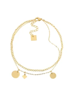 Chaîne de cheville Zag Bijoux Pastillas acier doré