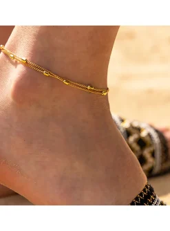 Chaîne de cheville Zag Bijoux Bella acier doré