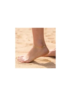 Chaîne de cheville Zag Bijoux Rosine acier doré