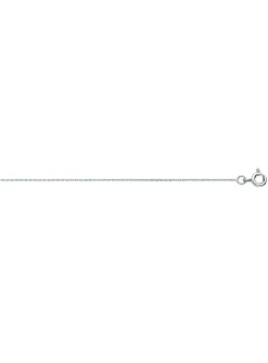 Chaîne forçat diamantée or blanc 9 carats