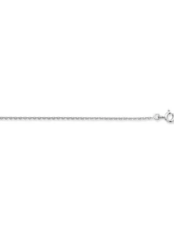 Chaîne maille forçat or blanc 9 carats 1.6 mm