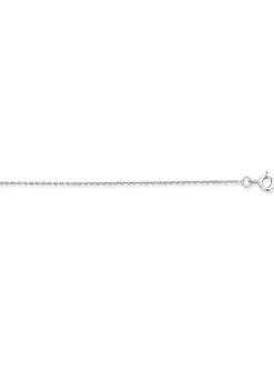 Chaîne or blanc 750/1000 maille forçat 1.4mm