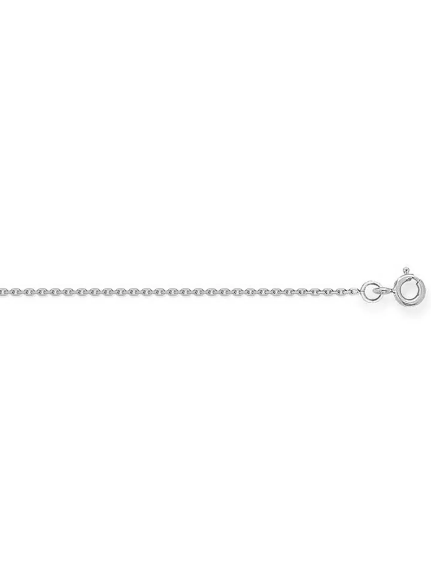 Chaîne or blanc maille forçat 9 carats