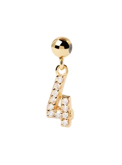 Charm PdPaola Numéro 4 doré