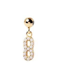 Charm PdPaola Numéro 8 doré