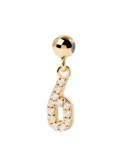 Charm PdPaola Numéro 6 doré