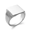 Chevalière Brillaxis argent rhodié