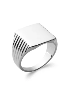 Chevalière Brillaxis argent rhodié