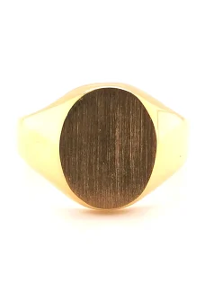 Chevalière homme Brillaxis or jaune 9 carats