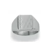 Chevalière homme Saunier argent rectangulaire