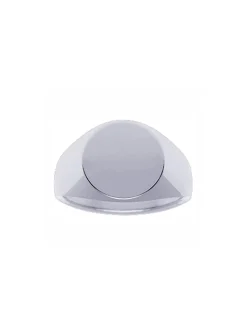 Chevalière Saunier argent plateau rond