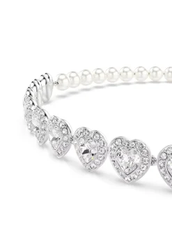 Choker Tennis Ariana Grande x Swarovski Angelic_x005f_x000D_coeurs argentés Crystal Pearls