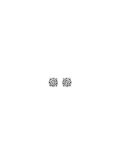 Clous d'oreilles Brillaxis cristal et argent