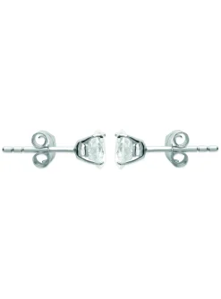 Clous d'oreilles Brillaxis oxyde 4 griffes 6mm