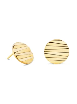 Clous d'oreilles Coeur de Lion Round Wave Gold