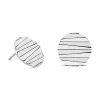 Clous d'oreilles Coeur de Lion Round Wave Silber