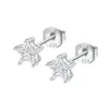 Clous d'oreilles Lotus Silver étoile