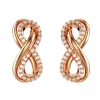 Clous d'oreilles Swarovski Hyperbola infini rosés