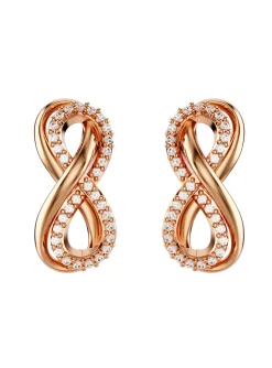 Clous d'oreilles Swarovski Hyperbola infini rosés