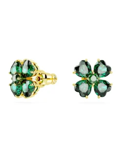 Clous d'oreilles Swarovski Idyllia trèfle vert