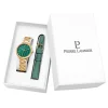 Coffret montre Pierre Lannier BETTY_x005f_x000D_Cadran Vert Bracelet Cuir Vert