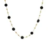 Collier Zag Bijoux Zoé acier doré et onyx