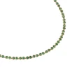 Collier Agatha Adamas laiton doré zirconium verts