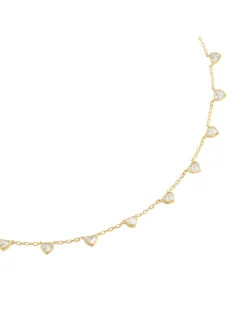 Collier Agatha Adorée argent doré coeurs oxydes