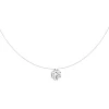 Collier Agatha argent rhodié fil transparent oxyde