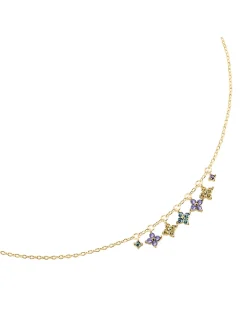Collier Agatha Beloved argent doré pampilles oxydes_x005f_x000D_multicolores