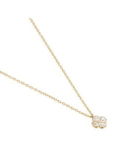 Collier Agatha Felicite argent doré trèfle