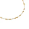 Collier Agatha Patra métal doré nacre blanche
