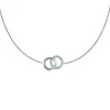 Collier Agatha Rondou argent anneaux entrelacés