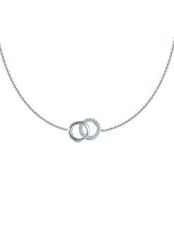 Collier Agatha Rondou argent anneaux entrelacés