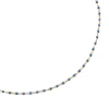 Collier Agatha Smarty doré perles émail bleu roi