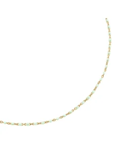 Collier Agatha Smarty doré perles émail turquoise