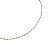 Collier Agatha Smarty laiton doré perles émail vert