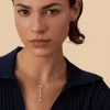 Collier Agatha Y Beloved argent fleurs oxydes