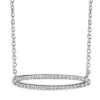 Collier Brillaxis anneau ovale empierré