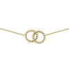 Collier Brillaxis anneaux entrelacés finition perlée