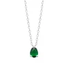 Collier Brillaxis argent rhodié oxyde vert