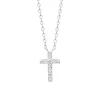 Collier Brillaxis argent rhodié croix empierrée_x005f_x000D_45 cm