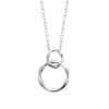 Collier Brillaxis argent rhodié anneaux entrelacés