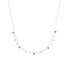 Collier Brillaxis argent pampilles roses