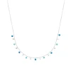 Collier Brillaxis argent pampilles bleues