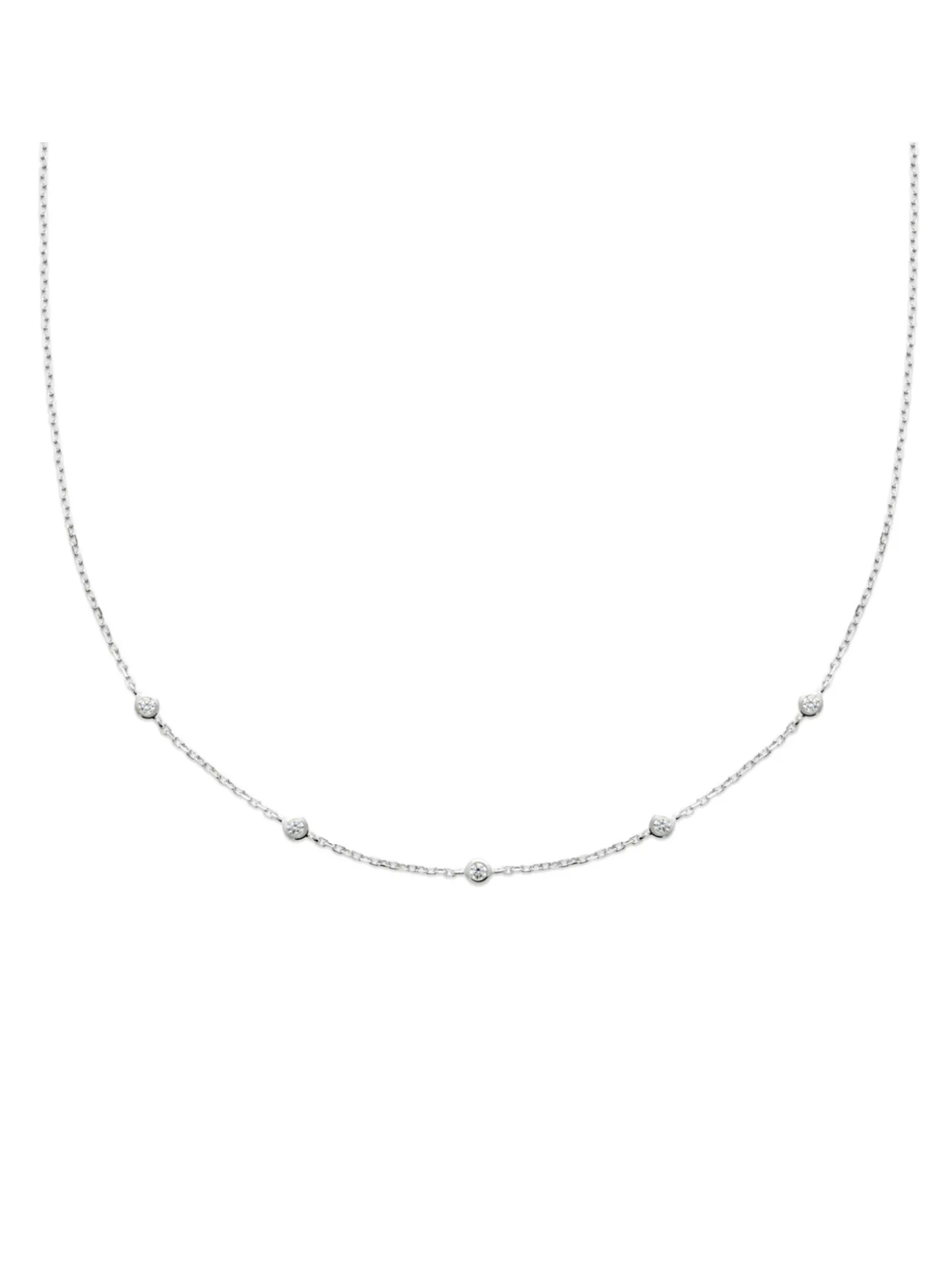 Collier Brillaxis argent rhodié cinq oxydes