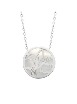 Collier brillaxis argent et nacre