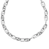 Collier Brillaxis argent rhodié maille marine