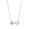 Collier Brillaxis argent infini perle bleue